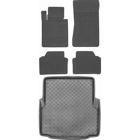 Juego de alfombrillas de goma para coche y alfombrilla para maletero para BMW Serie 3 E46 Sedán (1998-2005). (1/5)