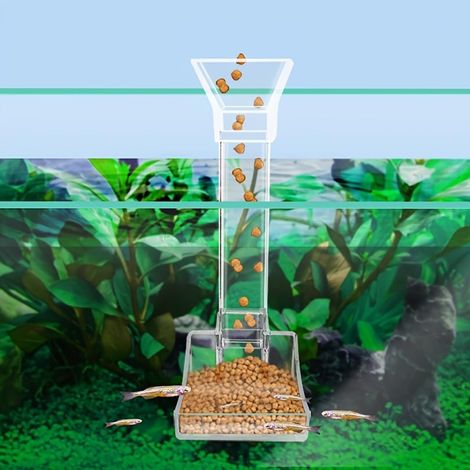 Kit d'alimentation pour poissons d'aquarium avec plaque de crevettes, tube en acrylique et brosse de nettoyage – Fournitures aquatiques non électriques, anneau d'alimentation pour crevettes, tuyau (1/5)