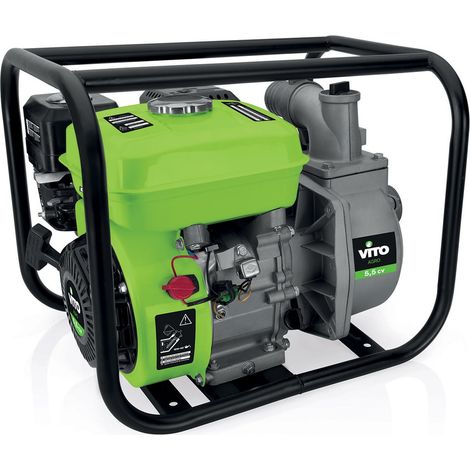Pompe à eau thermique 5.5 CV 163 cm³ Motopompe Autonomie 3h Débit 30m³/h Raccord 50 mm VITO