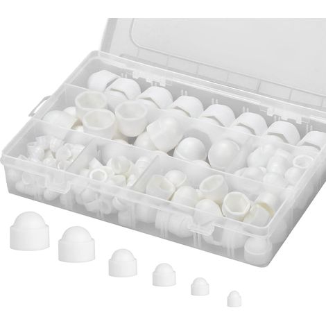 160 Bouchon hexagonal,Nylon,Blanc,M4-M12,Protection vis,Mécanique (1/5)