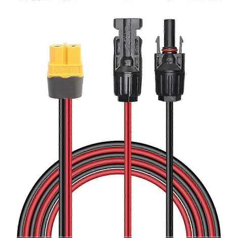 Câble adaptateur de connecteur de panneau solaire vers XT60 12AWG, pour centrale solaire portable de camping-car, générateur solaire - 1,5 m (4,9 pi) P20250110753 (1/5)