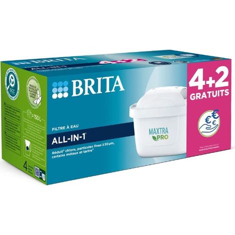 Brita Maxtra Pro Pack de 6 cartouches blanches filtration eau (1/5)