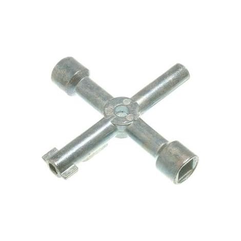 2 clés utilitaires 4 voies multi-outils pour radiateurs, compteurs, etc (1/2)