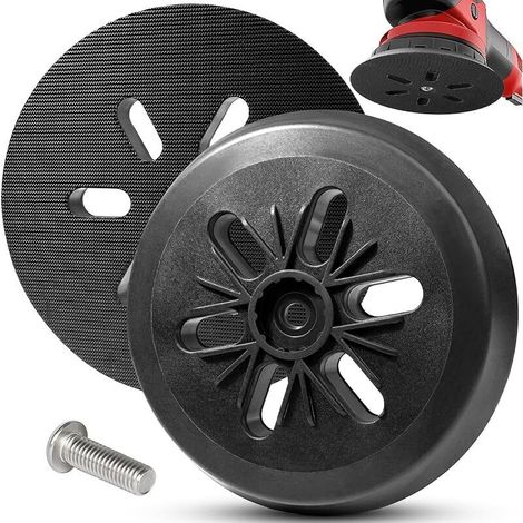Plateau Poncage 150mm à Crochets pour Ponceuse Orbitale Compatible avec Bosch GEX 150, GEX 150 AC, PEX 15 AE et GEX 150 Turbo - Patin Auto-Agrippant avec Vis (2 Pièce) (1/5)