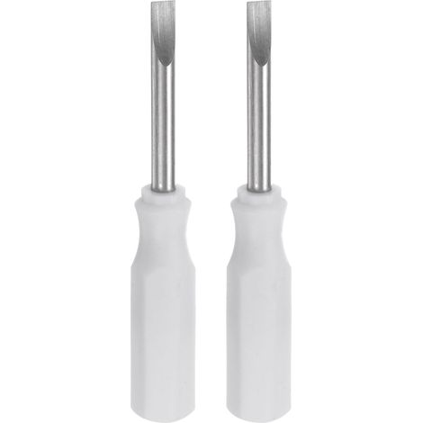 2Pcs Sl2,5 Mini Tournevis Fendu 2,5mm Tête Plate Magnétique 45mm Longueur pour Réparations d'Appareils Électroménagers, Blanc (1/5)