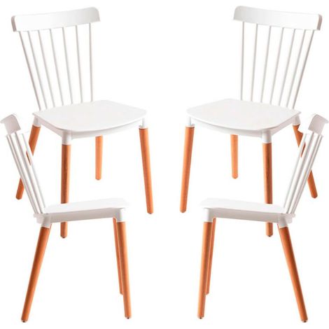 Packs Sillas Comedor - Pack 4 Sillas Leka - Blanco (1/5)