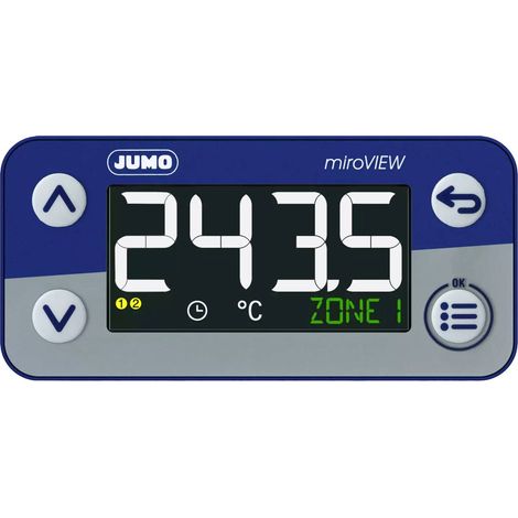 Jumo 701580/0-01-23-02 Régulateur de température -200 à +600 °C (l x H) 76 mm x 36 mm R429482