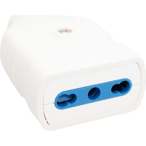 Presa Antischiacciamento 2P+T In PVC Bipasso 10/16A 250V Bianco