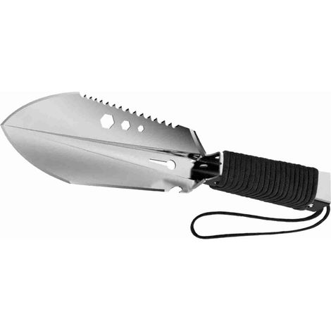 Pelle multifonction 8 en 1 pour le camping, pelle à main portable d'extérieur avec pochette de rangement pour la randonnée, le trekking et le jardinage (1/5)