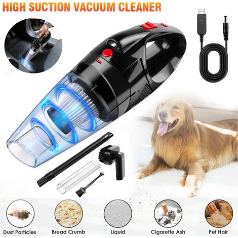 Aspirateur sans fil rechargeable pour voiture Aspirateur à main Mini Power Suction USB