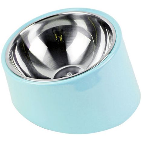 Bol Pour Chien Chat, Bol Incliné Antidérapant Moderne Élégant Support En Mélamine Avec Amovible Solide Stainles(BB bleu S-recommandé dans les 6 catties) (1/5)