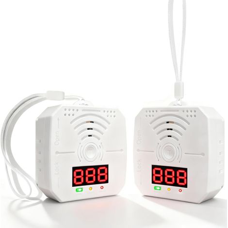 Détecteur de monoxyde de carbone de voyage, 2 pièces, fonctionnant sur piles(non incluses), alarme portable pour la maison, la voiture, le camping-car, capteurs avancés, écran LED (1/5)