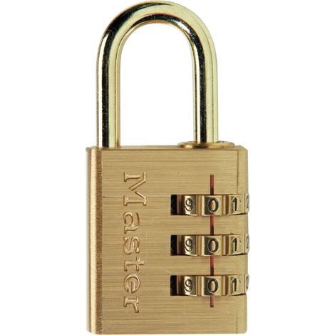 MASTER LOCK Vorhangschloss 630 EURD Zahlenschloss, 30 mm,Messing Finish SB (1/3)