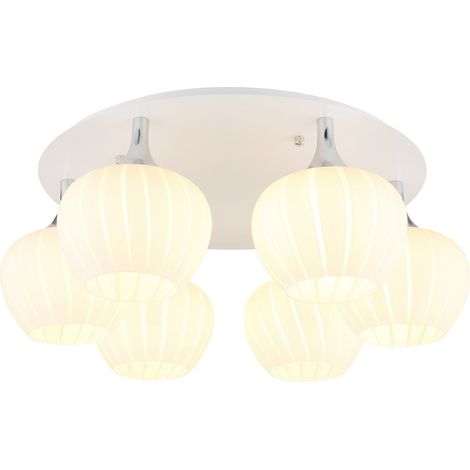 Globo - plafoniera - MAXY - bianco - vetro - Ø 65cm - E27 - (1/5)
