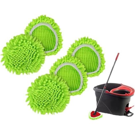 Lot de 5 têtes de rechange pour balai à franges essoreur Vileda/O-Cedar Easywring, housse de balai en chenille, tête de balai (1/5)