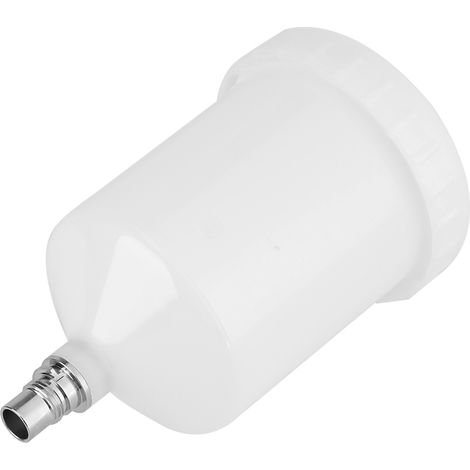 Pot de peinture à gravité 600ml en plastique avec connecteur fileté pour pistolet à peinture, outil de pulvérisation (1/5)