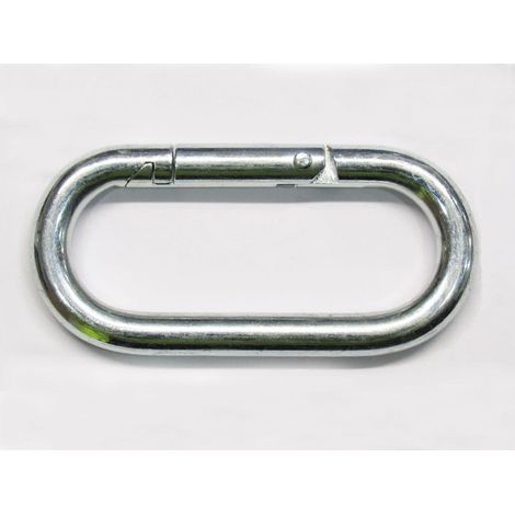 10MM Zinc Plated Oval Carbine Hook -Ring Inwards Lock Snap (1/2)