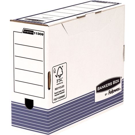 Pack de 10 Cajas de archivo definitivo A4+ 100mm Azul con montaje automático FSC®