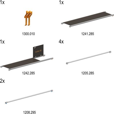Layher Nachrüstset P2 für Gerüst Uni Breit 1402.103 (1/3)