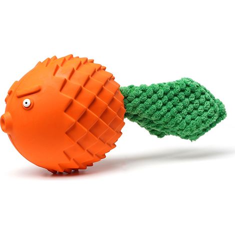 Accessori per animali domestici, giocattoli per cani, giocattolo interattivo in gomma, pulitore molare, giocattoli per cani, arancione (1/4)