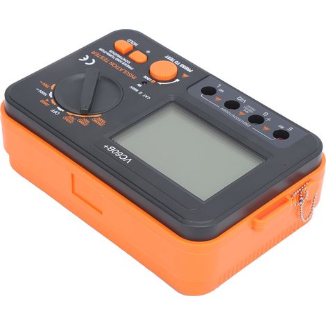 VC60B+ Mégohmmètre Alarme sonore et lumineuse Court-circuit Réinitialisation automatique Portable Petit Multifonction Testeur de résistance d'isolement (1/5)