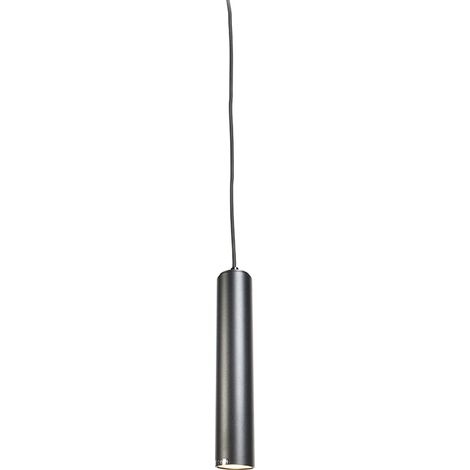 QAZQA Lampada a sospensione di design nera - Tuba Small