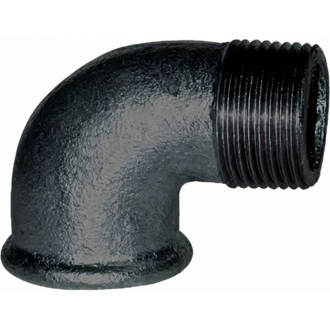 Winkelstück verformbar 90°, 08x13, männlich weiblich schwarz