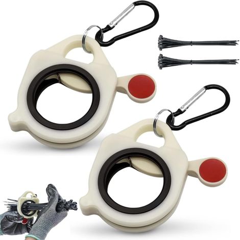 2PCS Câble Tip Holder Glow in the Dark Zip Tie,Rangement Pour Attaches Zippées,Support Pour Attaches Câble Légères,Rangel Rack Rack Plastic Automatic Câble Câble Organisateur Portable (1/5)