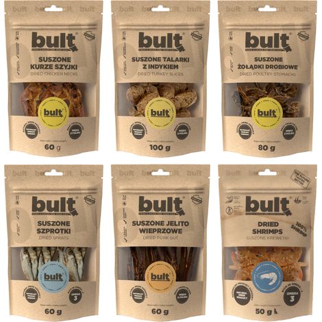 BULT snack masticabili naturali per cani, mix di 6 gusti, 6 pezzi. (1/5)