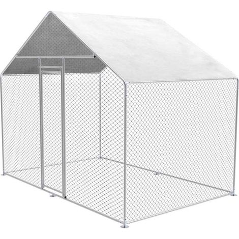 Gabbia per polli da esterno 3x2x2,5m pollaio acciaio zincato Zipper cr322