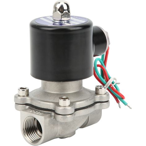 Électrovanne, à action directe, en acier inoxydable, normalement fermée, type industriel, 2W16015B (380 V CA) (1/5)