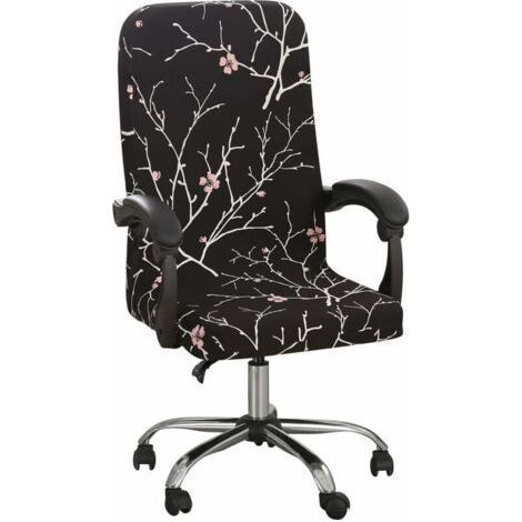 Universal Office Chair Cover Stretch Microfiber Washable Chair Cover Office Printed Stretch Armchair Covers Comfortable Executive Chair(Size:M) (1/4)