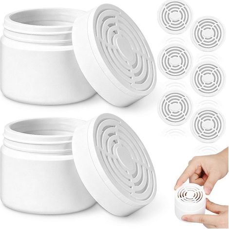 Set mit 10 leeren Badezimmer-Deoboxen, nachfüllbare Duftdiffusoren mit hohlen Deckeln (1/5)