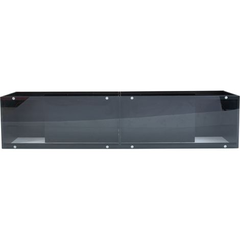 LED-TV-Lowboard in Hochglanz-Schwarz für Fernseher bis 70 Zoll, 2 Schubladen, 180 cm (1/5)
