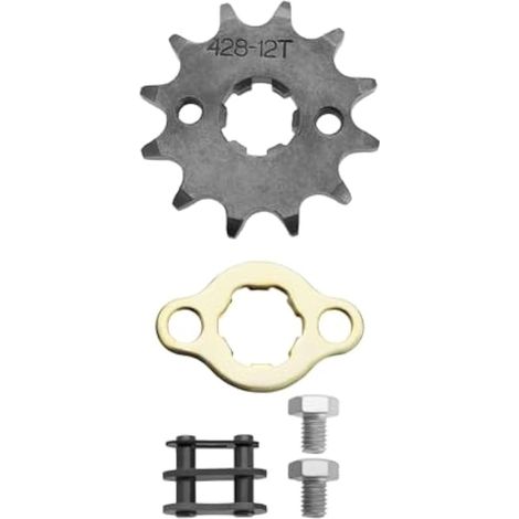Plaque de retenue de chaîne pignon avant 428 12T 17mm pour 50cc 70cc 90cc 110cc 125cc Dirt Pit Bike Mini Bike ATV Quad Moped (1/4)