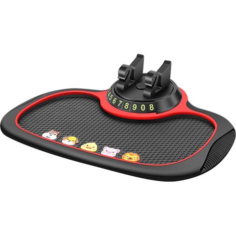 Jeffergarden Tapis antidérapant pour téléphone portable pour voiture, support rotatif à 360 degrés, tableau de bord, anti-caoutchouc, téléphone portable, lunettes de soleil, clé (1/5)