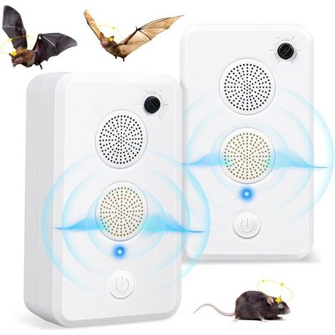 Répulsifs à Chauves-souris Lot de 2 Ultrasons Greniers Usage Intérieur/Extérieur Sans Danger Humains (1/4)