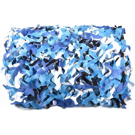 Filet De Camouflage Renforcé Militaire Grande Taille 210D - pour les jeux militaires, les couvertures de voiture, les fêtes de vacances, léger e,bleu,3X4m (1/5)