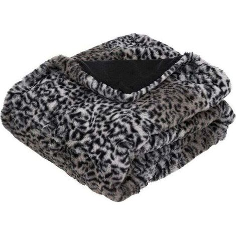 Plaid en Fourrure Léopard , XU,125 x 150 cm - Feeric Christmas, produit qualité supérieure, durable et fiable, matériaux sélectionnés, conforme normes, easy à utiliser - KZQ (1/2)