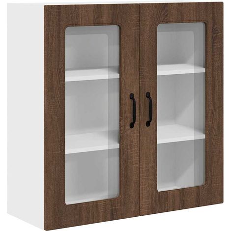 Meuble mural de cuisine,Armoire de cuisine avec étagère Chêne brun 80 x 31 x 80 cm CFW11801 (1/5)