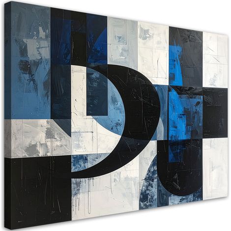 Wandbild Abstraktion moderne Textur blau 100x70 cm