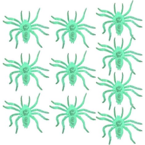 10 araignées réalistes en plastique, décorations pour Halloween, fêtes en extérieur et bijoux (1/4)