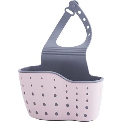 Égouttoir de cuisine réglable - Organisation salle de bain/cuisine - Lot de 1 - Rose (1/5)