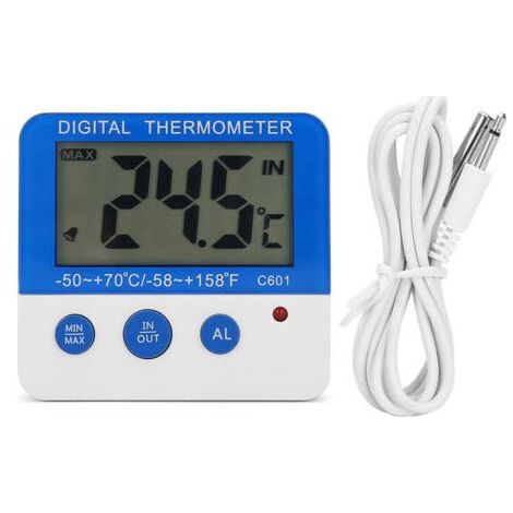 Alarme de congélateur, thermomètre de congélateur à affichage LCD numérique électronique pratique pour congélateur pour aquarium pour réfrigérateur pour ferme d'élevage (1/5)