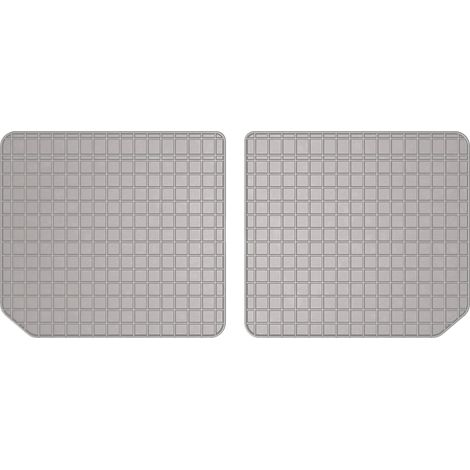 Alfombrillas de goma para coche: Opel Zafira B monovolumen, tercera fila (2005-2014) - color gris a juego.