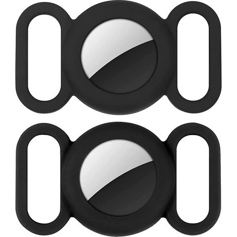 2 étuis en silicone pour traceur GPS, compatibles avec Apple AirTag, pour collier chien ou chat, protection anti-perte (1/5)