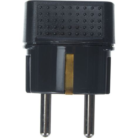 Bticino S3625G Adattatore con Spina Tedesca e Presa Bipasso Nero