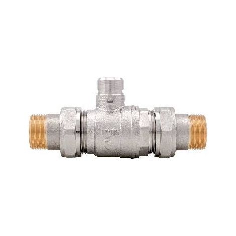 VANNE À BILLE À 2 VOIES AVEC DOUBLE RACCORD Taille : 3/4 DN 20