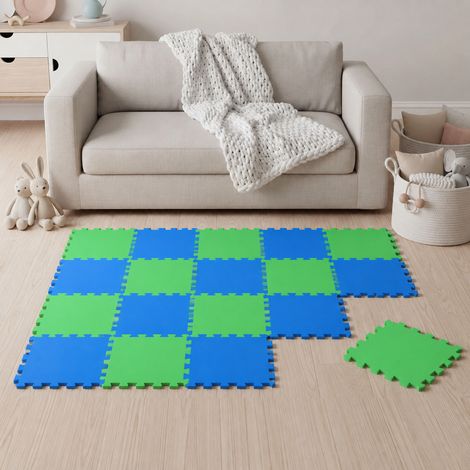 18 Piezas Alfombra Puzzle para Bebés y Niños - 30x30 Suelo Goma EVA Tapete Juego (1/5)