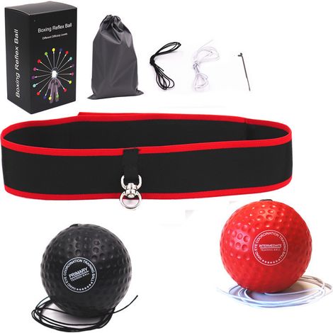 Casque De Boxe Avec Balle De Réaction - Entraînement De Vitesse Et Combat - Nylon Durable Réglable - Pour Sport Extérieur Et Fitness - 1 Pièce (1/5)